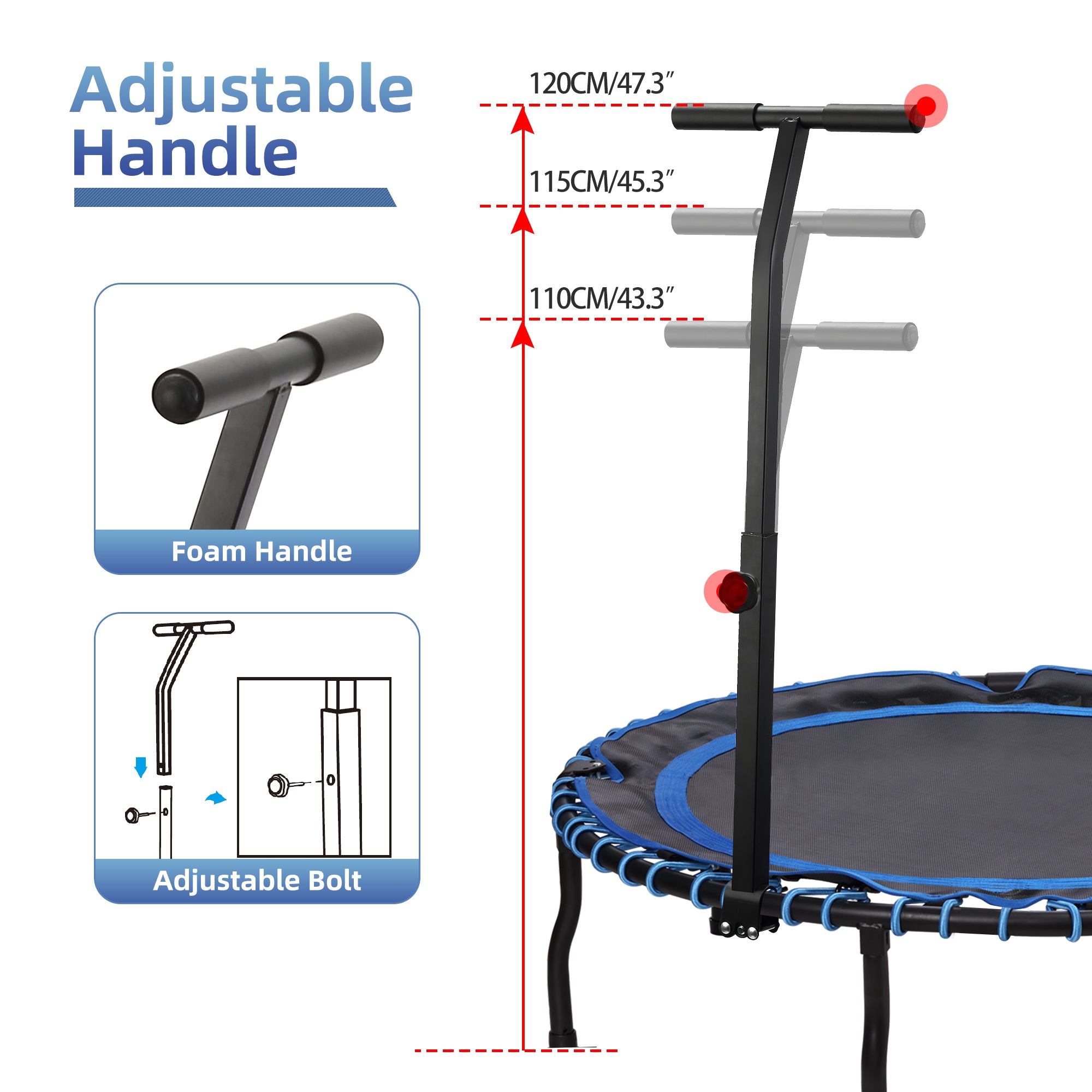 Foldable Trampoline Portable Rebounder 40" - Vimexciter