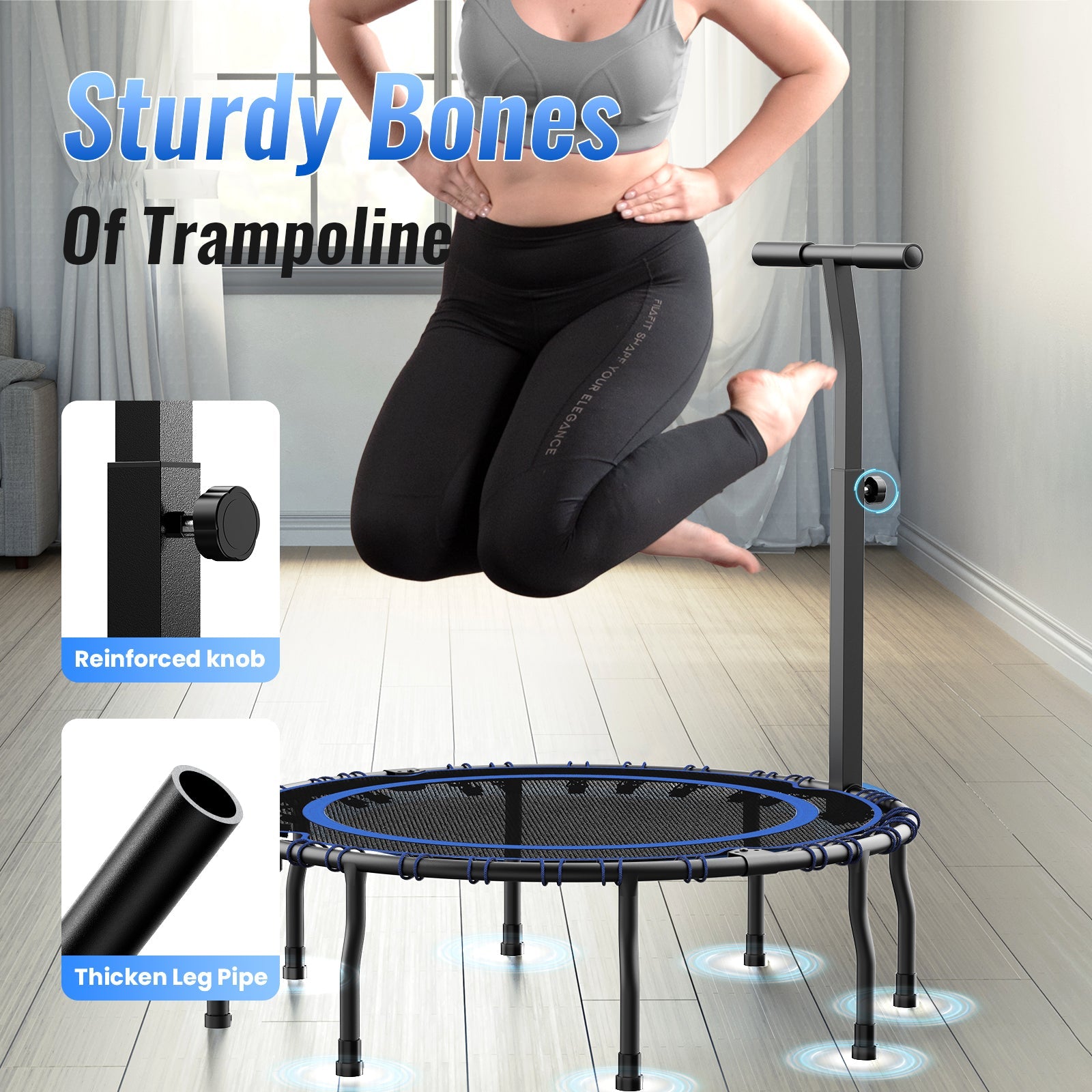 Foldable Trampoline Portable Rebounder 48" - Vimexciter
