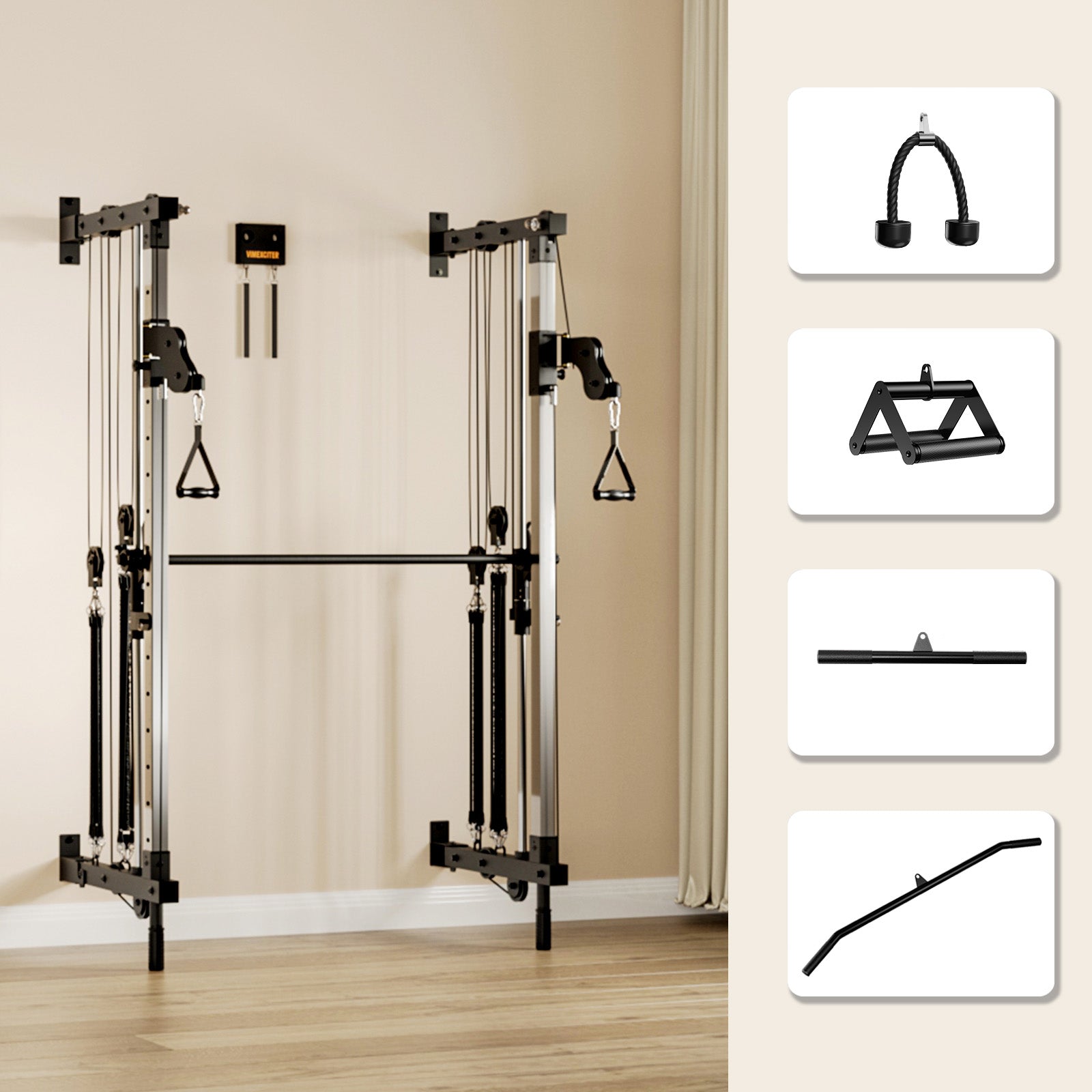 Folding Wall - mounted Smith Machine - Vimexciter