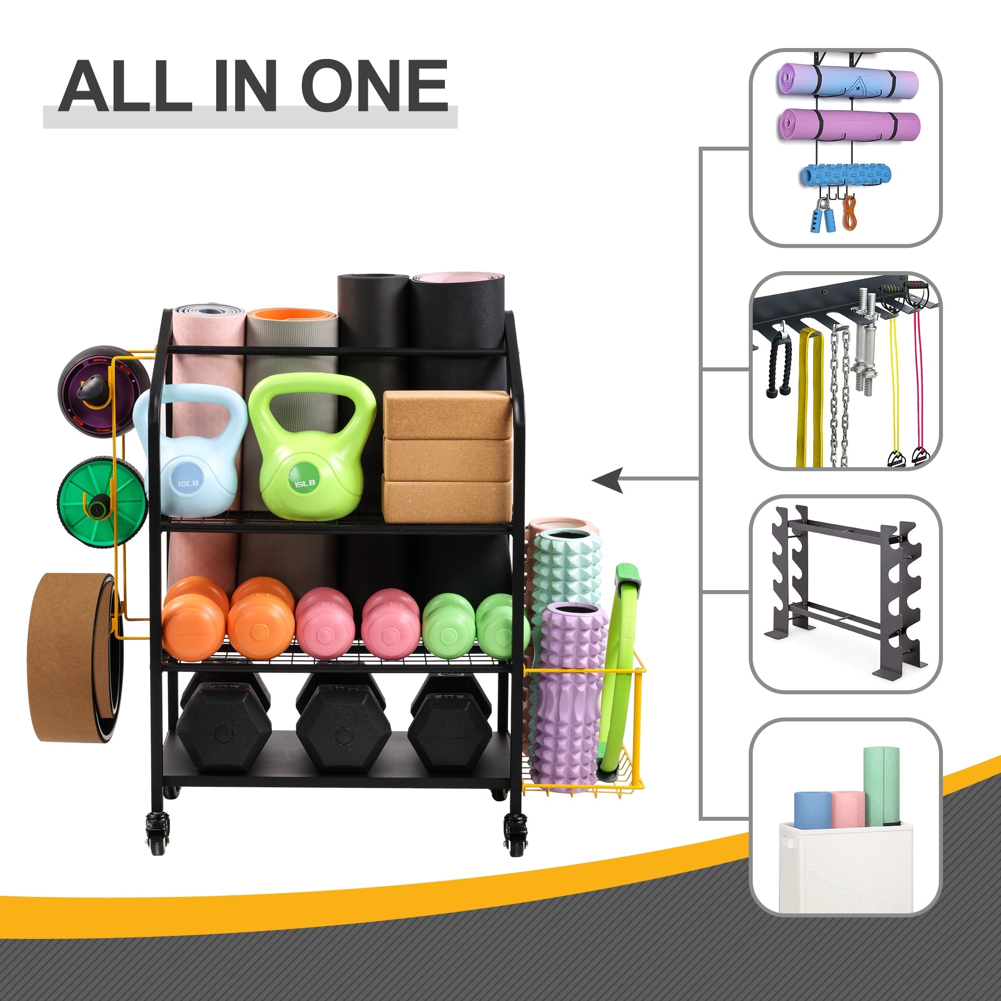Home Gym Workout Storage Rack - Vimexciter
