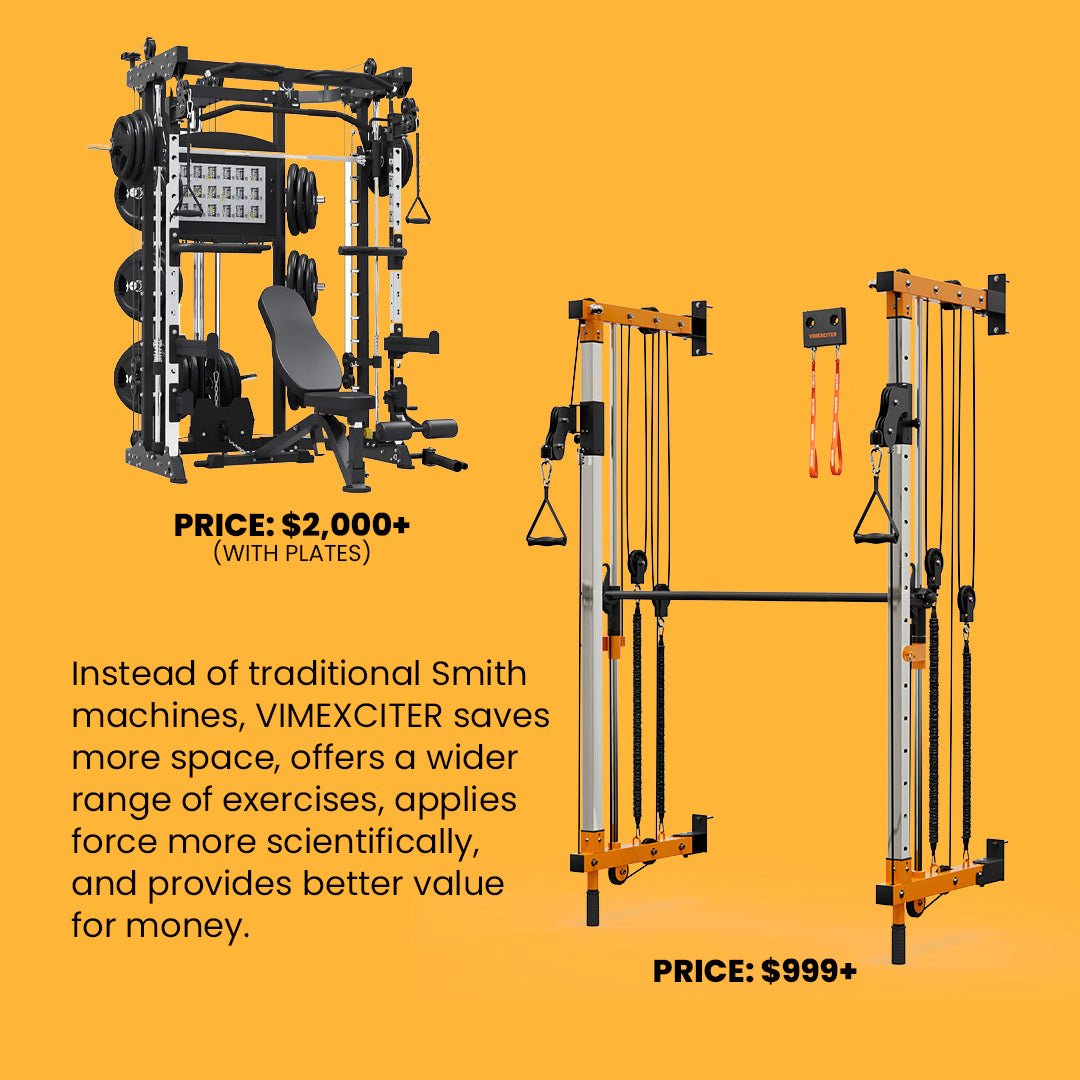 VIMEXCITER MF03 All - In - One Home Gym Wall - Mount Folding Smith Machine - Vimexciter