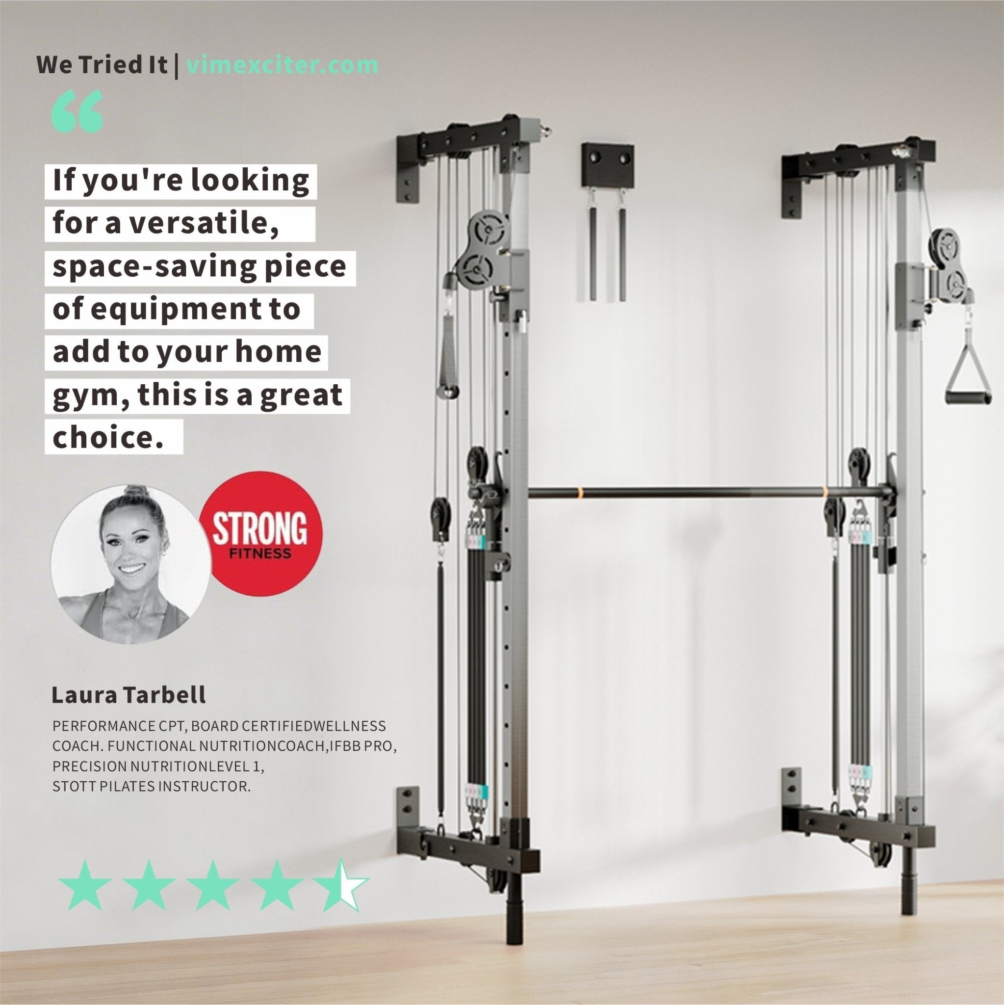 VIMEXCITER MF03 All - In - One Home Gym Wall - Mount Folding Smith Machine - Vimexciter