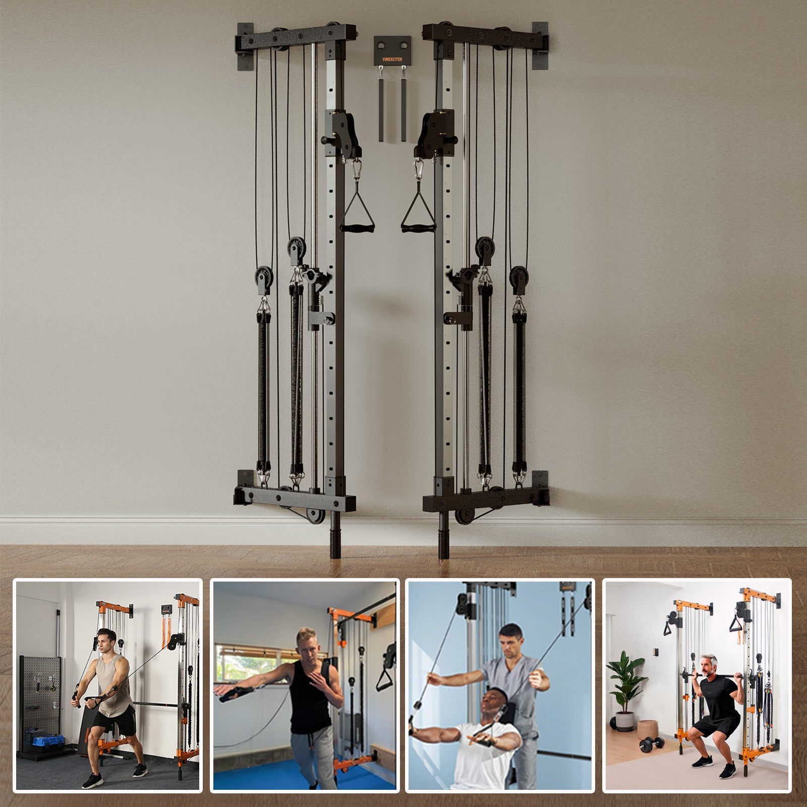 VIMEXCITER MF03 All - In - One Home Gym Wall - Mount Folding Smith Machine - Vimexciter