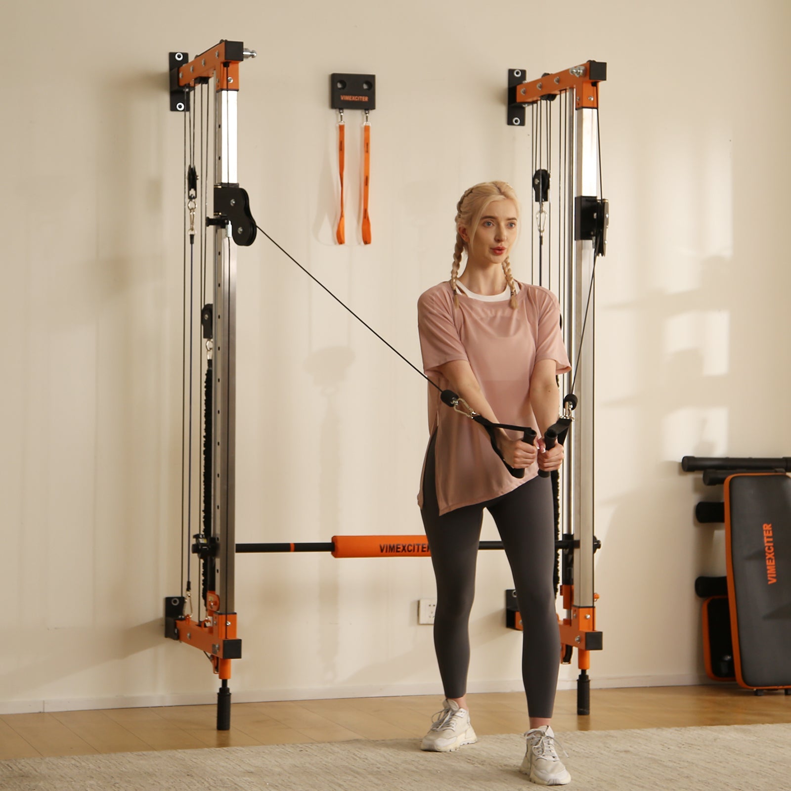 VIMEXCITER MF03 All - In - One Home Gym Wall - Mount Folding Smith Machine - Vimexciter