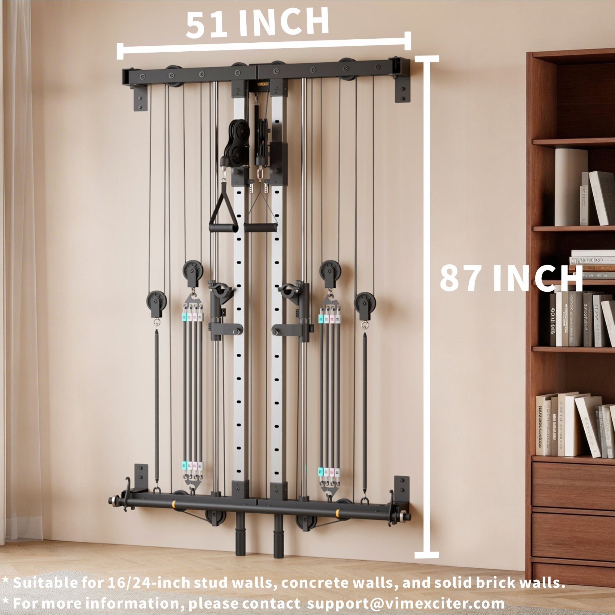 VIMEXCITER MF03 All - In - One Home Gym Wall - Mount Folding Smith Machine - Vimexciter