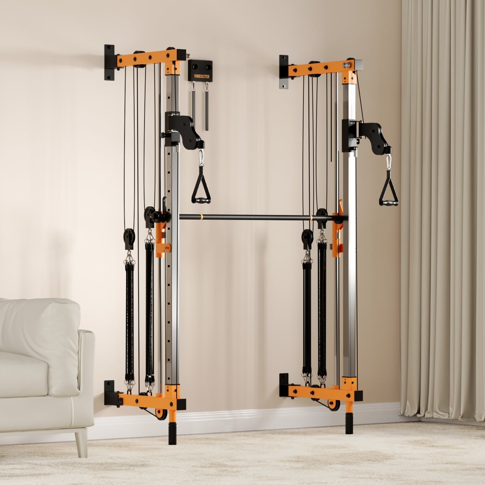 VIMEXCITER MF03 All - In - One Home Gym Wall - Mount Folding Smith Machine - Vimexciter