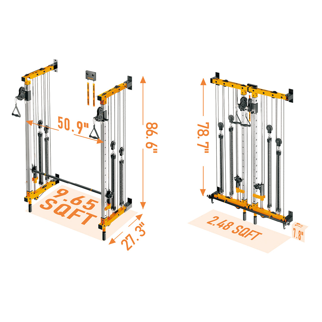 Folding Wall Mounted Smith Machine