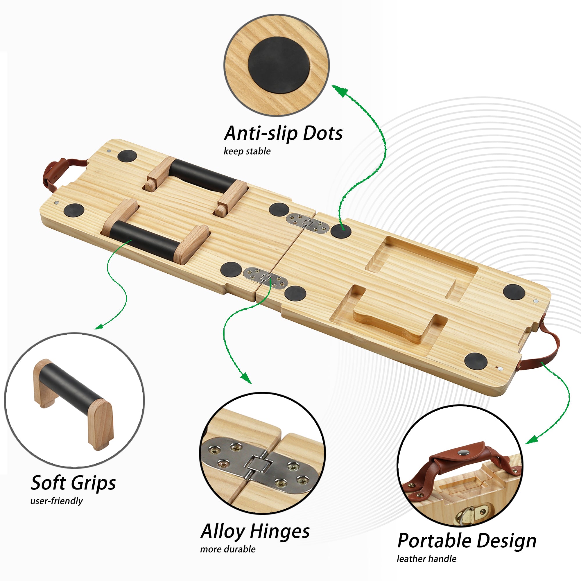 Solid Wooden Push Up Board Kit