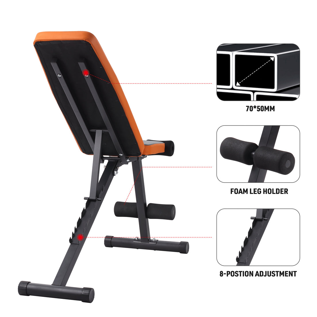 Gymenist, Adjustable Exerciser Bench, Exercise Workout popular Bench, Foldable and Easy