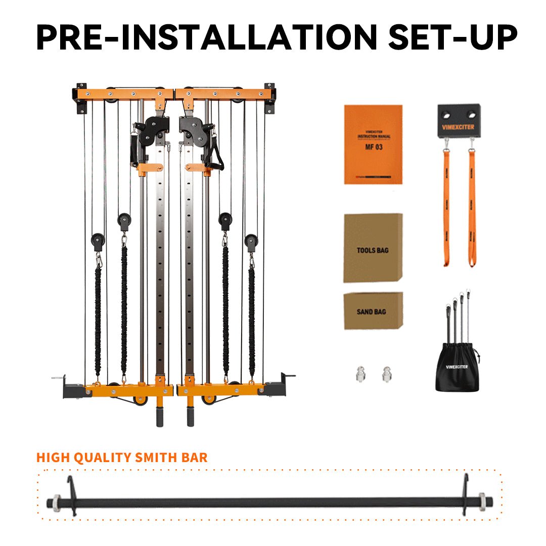 Folding Wall - mounted Smith Machine - Vimexciter