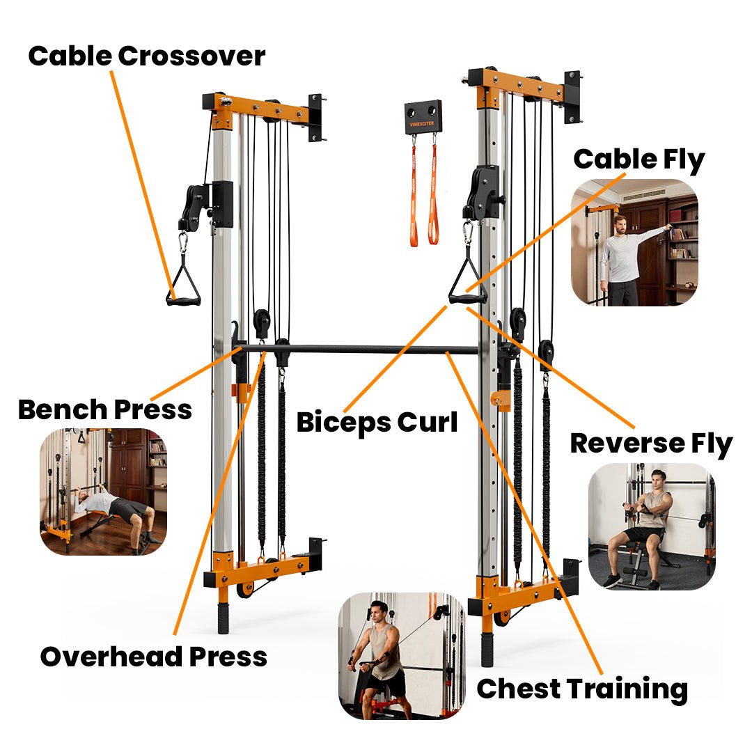 Folding Wall - mounted Smith Machine - Vimexciter