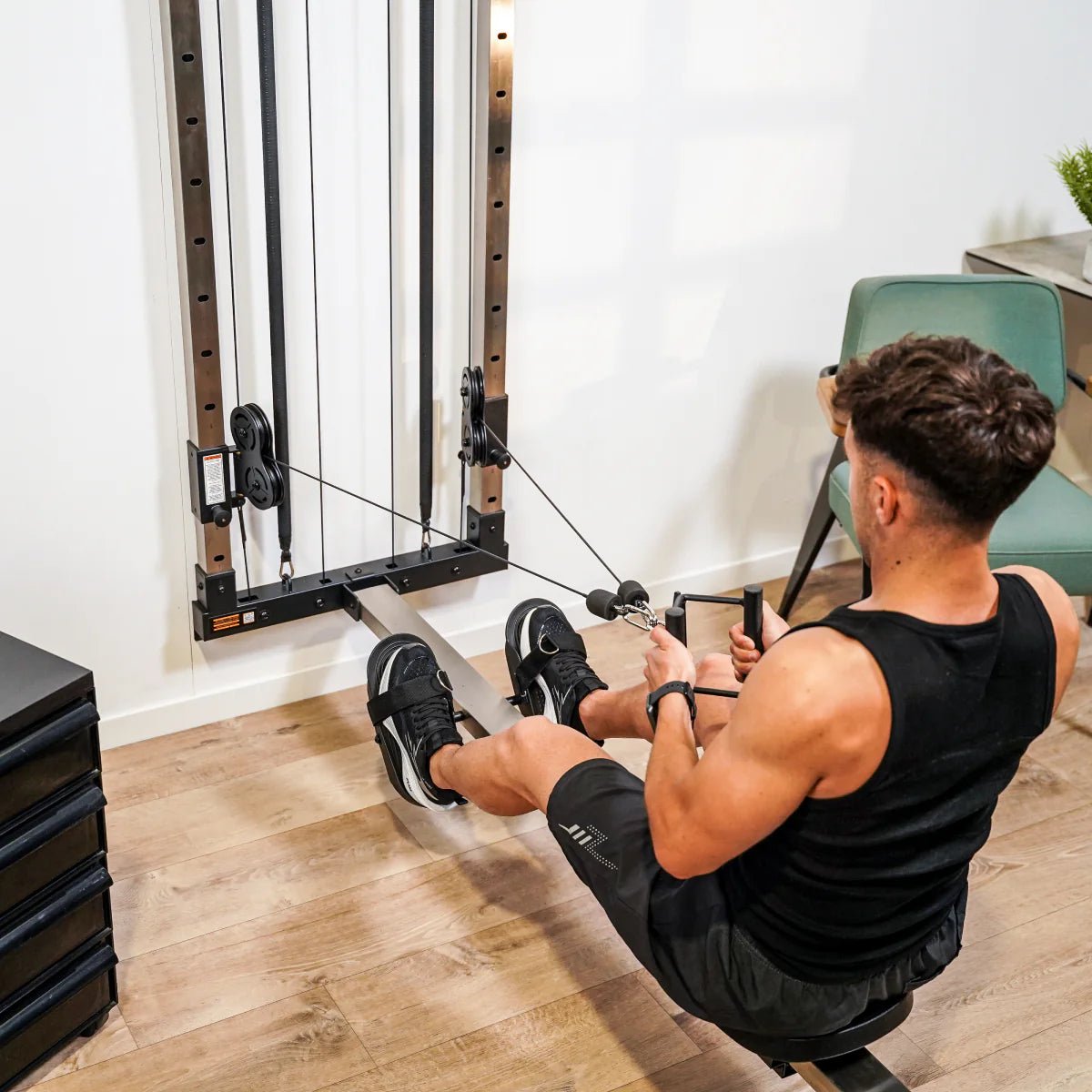 Vimexciter MF05 | 2-in-1 Foldable Wall-Mounted Rower & Cable Station - Vimexciter