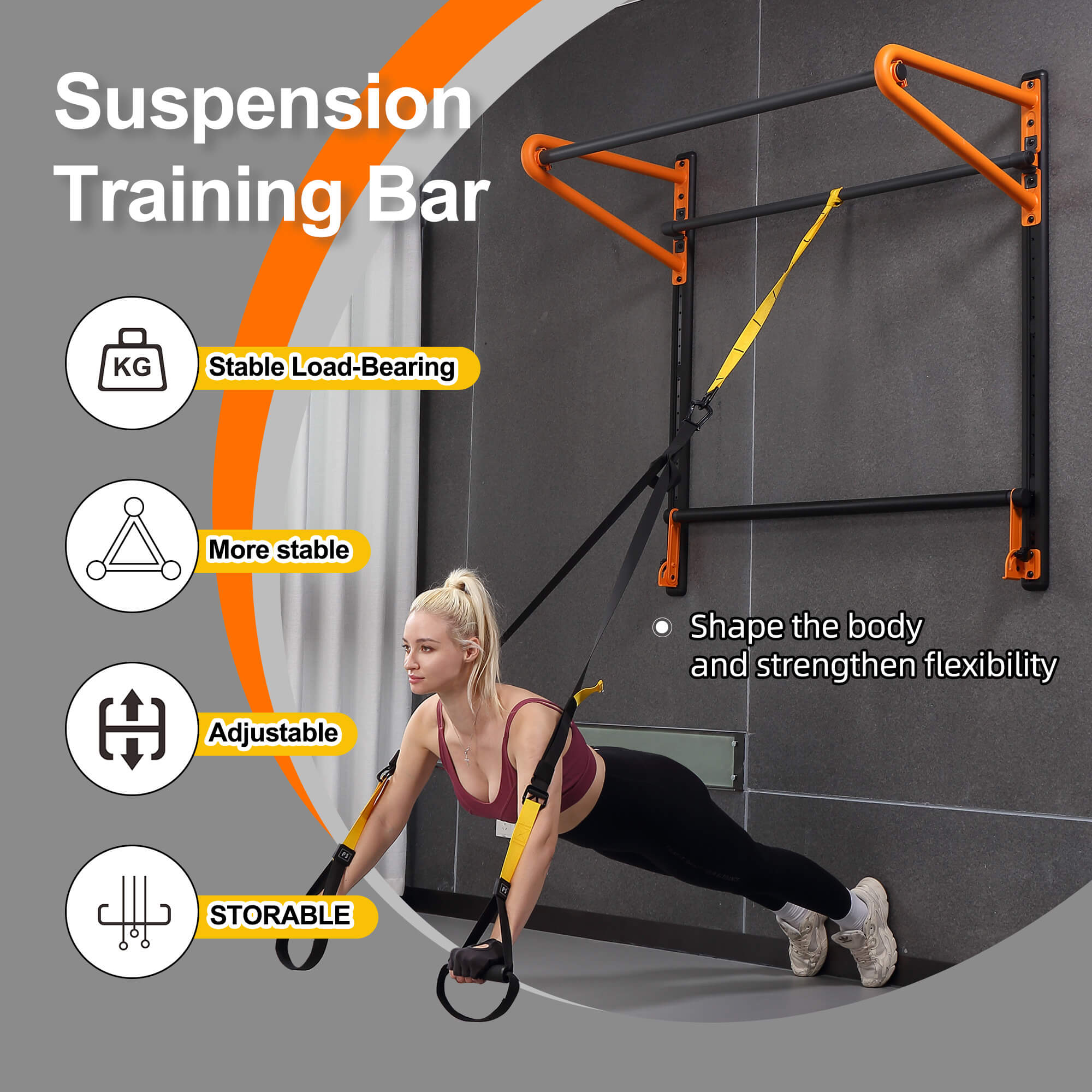 Wall - mounted Suspension Pull - up Bar - Vimexciter